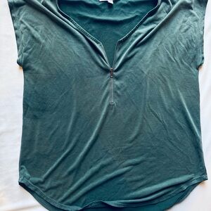 Green Envelope Relaxed Green Polo Cap Sleeve Tee